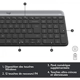 thumbnail of - Ensemble Clavier + Souris sans Fil et silencieux MK470 Ultra-fin - Disposition Compacte et Plate - Récepteur USB 2,4 Logitech