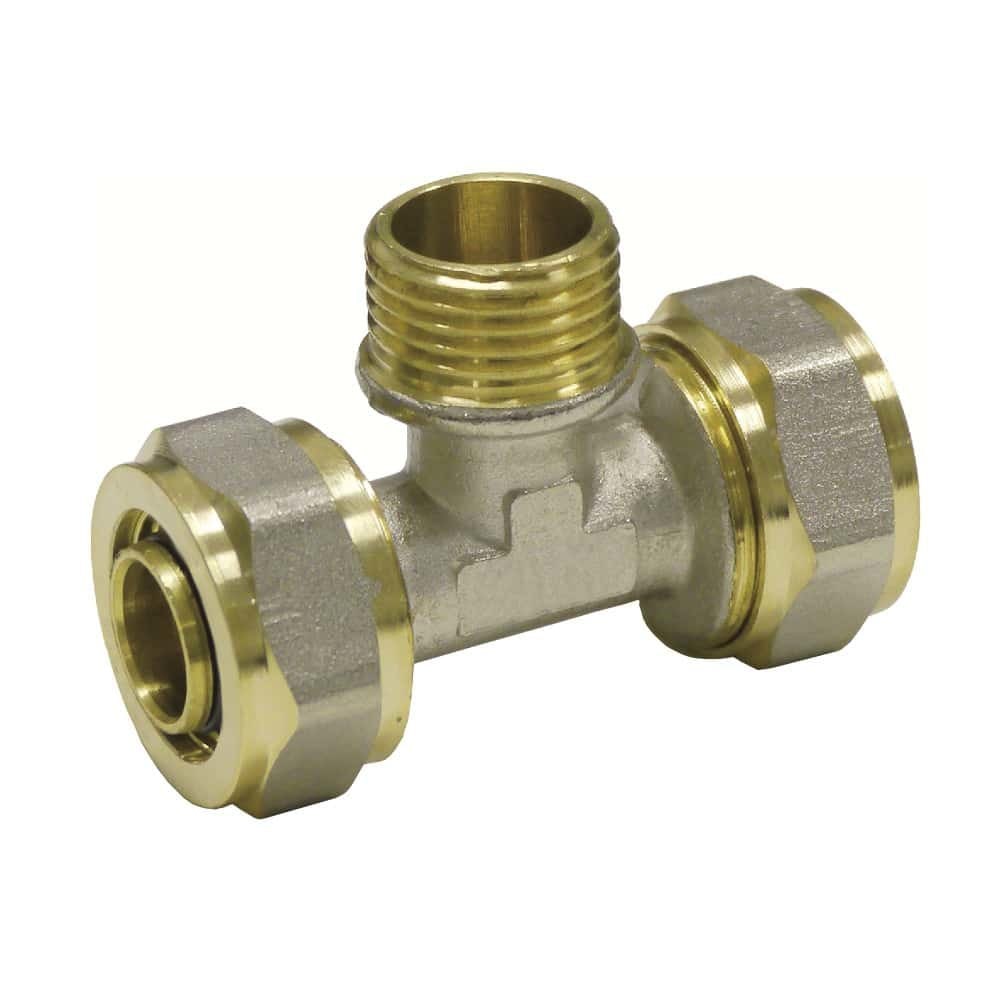 Schraubfitting T-Stück 26 x 3, 1 Zoll AG, Verbinder für Trinkwasser