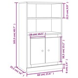 thumbnail of vidaXL Highboard Grau Sonoma 60x35,5x103,5 cm Holzwerkstoff