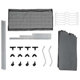 thumbnail of vidaXL Wasmand met wielen 3 vakken grijs