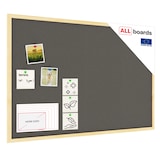 thumbnail of Allboards Grau Pinnwand mit Holz Rahmen 90x60cm Korktafel Korkwand Pinnwand Kork Grau Oberfläche