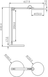 thumbnail of Regina - Verstellbare Tischleuchte aus Aluminium von Fabas Luce - Integrierte 9-W-LED, berührungsempfindlich, dimmbar, CCT (3000K-4000K-5000K-6000K)
