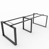 thumbnail of Oficit. Mesa de reuniones. Estructura metálica Marco Cerrado negro con tablero olmo. Fabricado en España. Medidas: 240x100cm (largo x ancho)