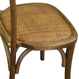 thumbnail of Vacchetti Sedia legno cross marrone chiaro sedutaintreccio impilabile cm50x50h46,5/88