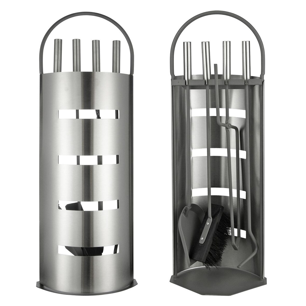 5tlg. Kaminbesteck Kamingarnitur Kaminzubehör Kamin Ofen Set Kaminset Edelstahl