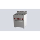 thumbnail of Gastro Edelstahl Gasherd 4-Brenner GN 1/1 Elektro-Umluft-Backofen Standgerät