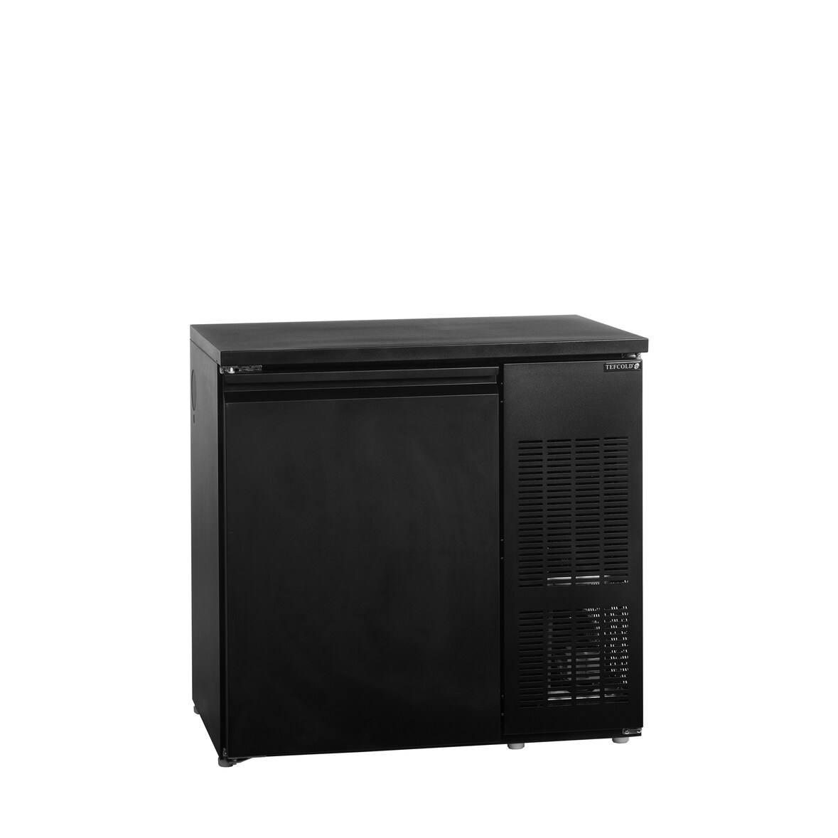 TEFCOLD Refrigerador de barriles, acero y vidrio, 880 x 590 x 860 mm, refrigeración profesional, Negro