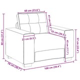 thumbnail of vidaXL Sessel Dunkelgrau 100x78x80 cm Stoff