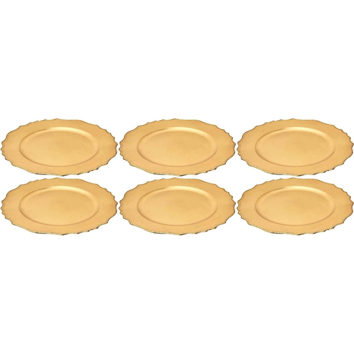 Dessous d'assiette en plastique doré Royal (Lot de 6) The Home Deco Factory