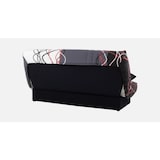 thumbnail of Banquette clic-clac - 3 places – Coton Onde Rouge / Noir – 190 x 92 x 96 cm – DREAM CONFORTEAM