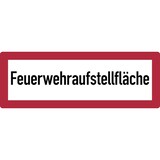 thumbnail of Feuerwehrschild, Feuerwehraufstellfläche - DIN 4066 - 594 x 210 x 2 mm Aluminium 2 mm