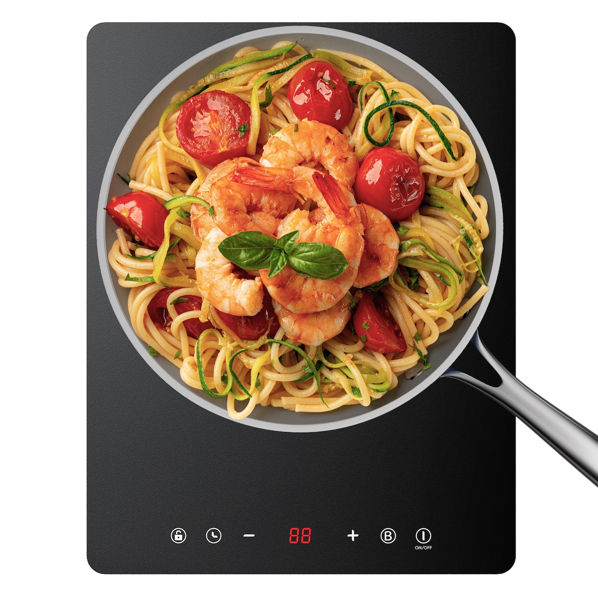 CDV Draagbare inductiekookplaat, aanraakbediening, 9 standen & timer, 2000W Boost-functie CDV201T