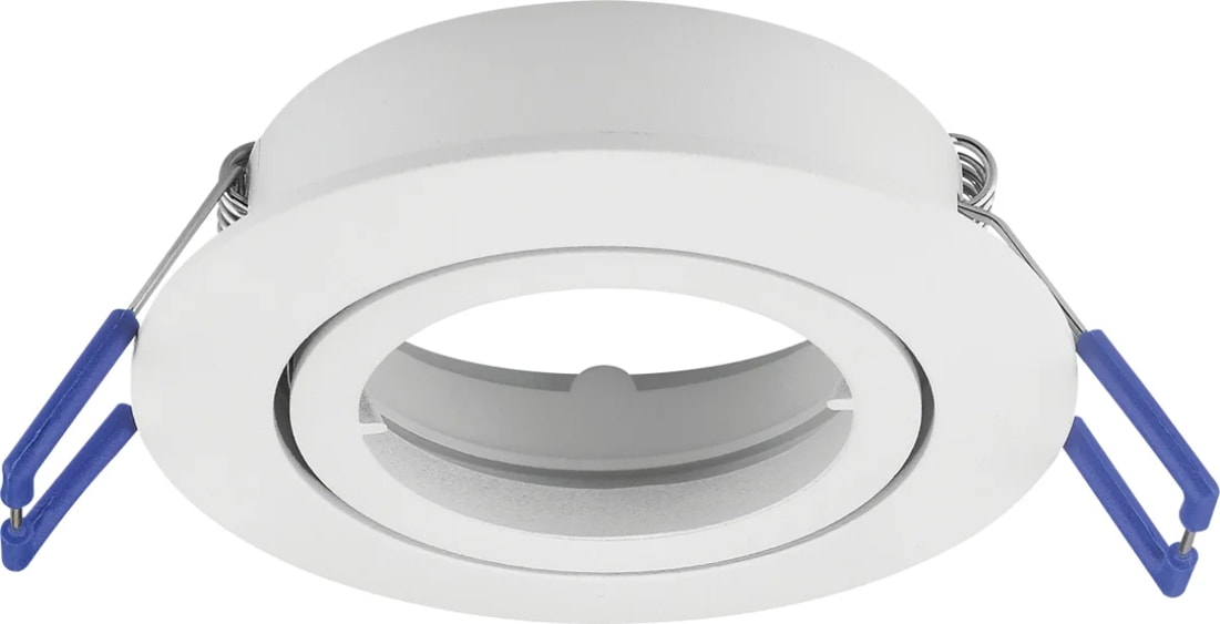 Einbaurahmen schwenkbar mit Druckring Ø 82 mm weiß