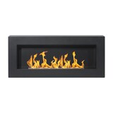 thumbnail of Lareira de parede a bioetanol Siena preta, 90 cm de comprimento x 12 cm de profundidade x 40 cm de altura.