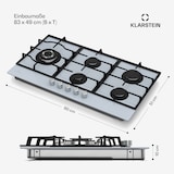 thumbnail of Ignito Chef Edition Gaskochfeld | 5 Brenner | elektr. Zündung | Wok | für Flüssig- oder Erdgas Weiß
