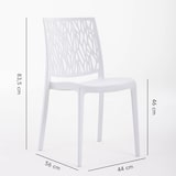 thumbnail of Set 4 Chaises en polypropylène avec fibre de verre empilables pour extérieur et jardin, bar et restaurant, cuisine design moderne - LISA - Blanc