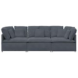 thumbnail of vidaXL Modulares Sofa mit Kissen Samt Dunkelgrau