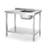 thumbnail of Hendi Spültisch Becken links mit Grundboden und Aufkantung 800x600x850mm