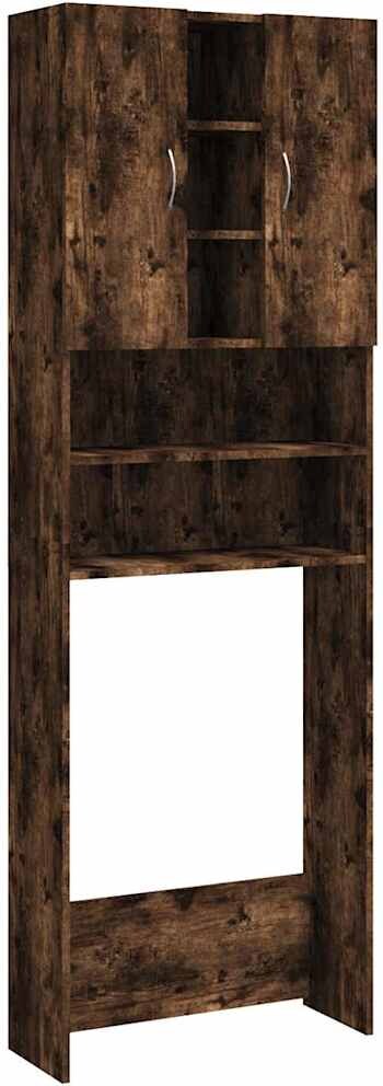 vidaXL Waschmaschinenschrank Räuchereiche 64x25,5x190 cm
