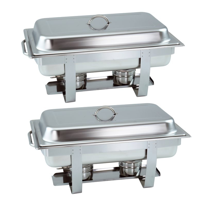 2 pezzi Chafing dish 6331 incl. contenitore GN 1/1 65mm