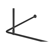 thumbnail of Aluminium Winkelstange Eckstange schwarz 3er