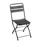 thumbnail of Vacchetti Sedia metallo rovigo pieghevole antracite cm44x53h45/86