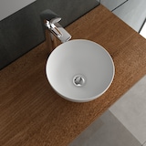 thumbnail of Alpenberger Rundes Waschbecken | Kleines Aufsatzwaschbecken für Badezimmer & Gäste-WC | Handwaschbecken Keramik mit Nano | Designkonzept für Bäder