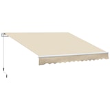 thumbnail of Toldo Manual Retrátil 350x250 cm para Varanda com Manivela de Metal Impermeável e Anti-UV para Jardim Terraço Janelas Creme