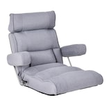 thumbnail of COSTWAY vloerstoel, opvouwbare bondbank met verstelbare rugleuning, hoofdsteun en lendensteun