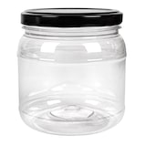 thumbnail of Tarro Con Tapa 500 Ml Ø10X10,5 Cm Transparente Pet (88 Unidades)