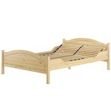 thumbnail of Doppelbett 140x200 Kieferbett Massivholz Ehebett Französisches Bett V-60.30-14 Federholzrahmen und Matratze inkl.