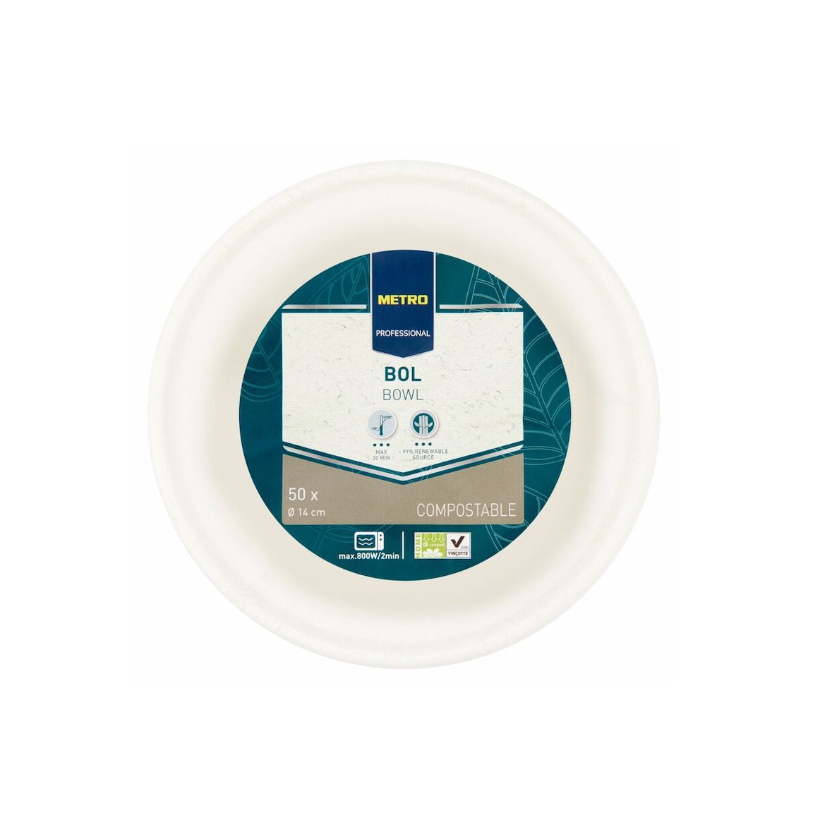 METRO Professional Suppenschale, 400 ml, rund, kompostierbar, 50 Stück