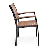 thumbnail of METRO PROFESSIONAL Stapelstuhl mit komplett überzogene Armlehnen Lynx, Alu/Eukalyptusholz, schwarz