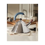 thumbnail of 9093, bollitore in acciaio inox con fischietto azzurro, alessi