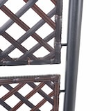 thumbnail of Poly-Rattan Rankgitter HWC-D76, Pflanzkasten Rankhilfe, 142x43x43cm ~ braun