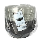 thumbnail of 25 Salatschalen, PET 1000 ml Ø 21,8 cm · 6 cm schwarz "Snap It" mit Deckel R-PET glasklar