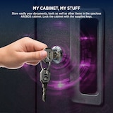 thumbnail of Schedario Armadio per Ufficio in Metallo Armadietto per Archiviazione Nero