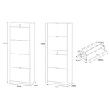 thumbnail of SARMOG SCARPIERA 3 ANTE 1 CASSETTO P29 KIT in truciolare nobilitato color bianco fiammato