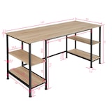 thumbnail of tectake Bureau informatique STOKE 137x55x75cm - Bois clair industriel, Chêne Sonoma - 404347