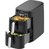 thumbnail of XXL Double Stack Heißluftfritteuse 10L Dual-Zone Airfryer 2700W – 2 Vertikale Kammern, 6 Programme, LED Touchdisplay, Fettarme Fritteuse ohne Öl