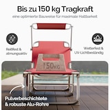thumbnail of CASARIA® 2er Set Alu Sonnenliege mit Dach Klappbar Wetterfest Gartenliege Rot