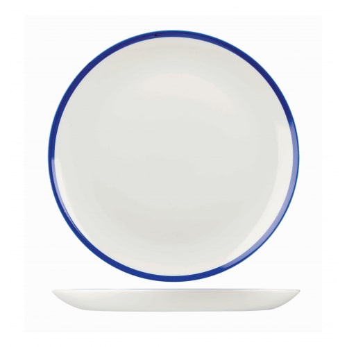 12 x Teller flach coup 22cm RETRO BLUE