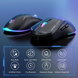 thumbnail of Souris RGB Sans Fil Filaire 4800DPI Haute Précision Avec Commutateur 3 Vitesses Noir YONIS