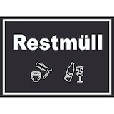 thumbnail of Restmüll Mülltrennung Schild Text Symbol Haushalt waagerecht A3 (297x420mm)