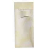 thumbnail of 30 Bestecktaschen mit Serviette creme beige marmoriert 20 cm