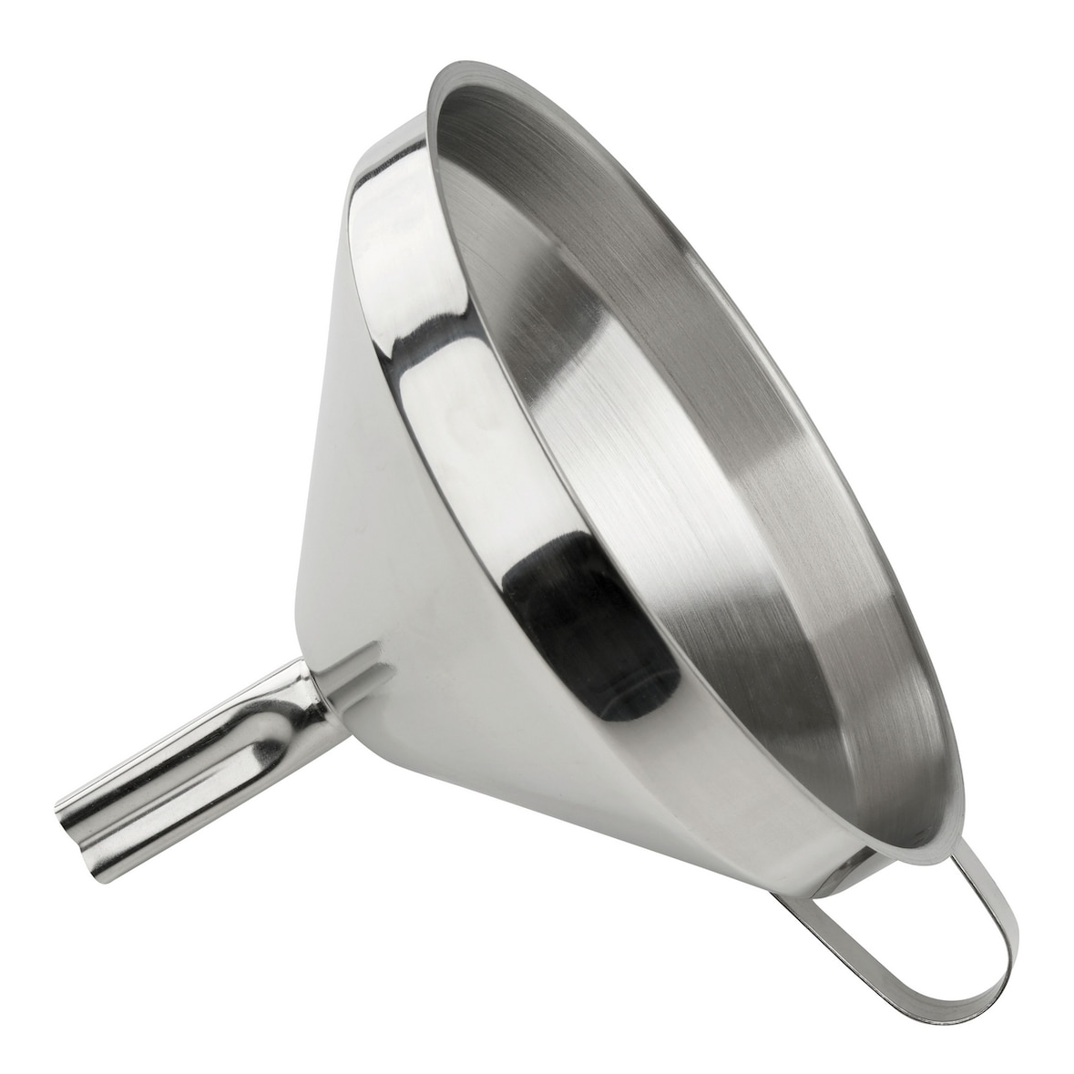 aro Trichter, Edelstahl, Ø14.5 x 13.5 cm, mit Siebeinlage und Griff, spülmaschinengeeignet, silber