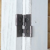 thumbnail of Paravent T752, Trennwand Raumteiler mit Regalböden 170x125cm, Shabby Look ~ weiß/braun