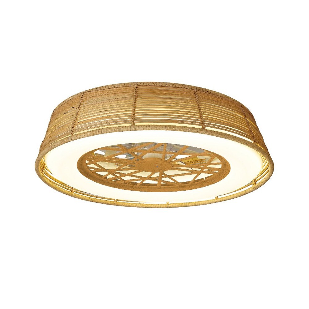 ventilador DC INDONESIA MINI beige 56 cm control remoto mando distancia Mantra