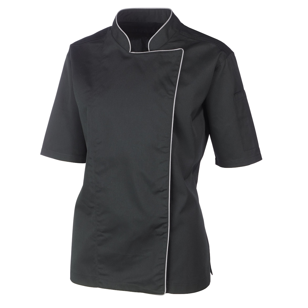 METRO PROFESSIONAL Damenkochjacke Kurzarm, Größe L, schwarz
