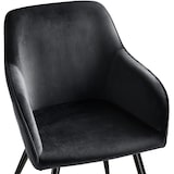 thumbnail of Esszimmerstuhl Marilyn Samtoptik, schwarze Stuhlbeine  4er Setschwarz